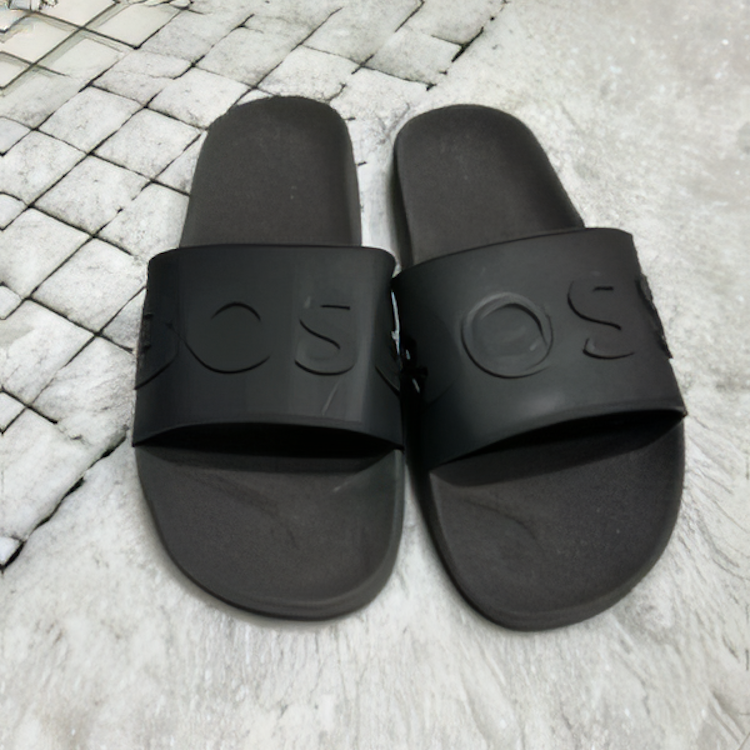 Chinelo Masculino Preto Com Letreiro Frontal